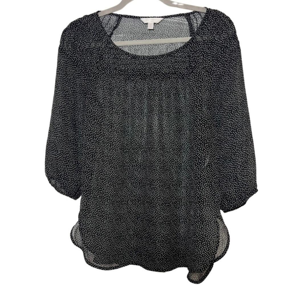 Lauren Conrad 3/4 length Sleeve Sheer Blouse- Size M